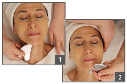 GUA SHA Schritte 1 und 2